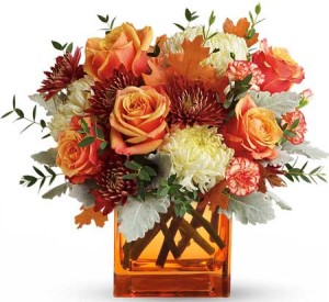 an autumn flower arrangement